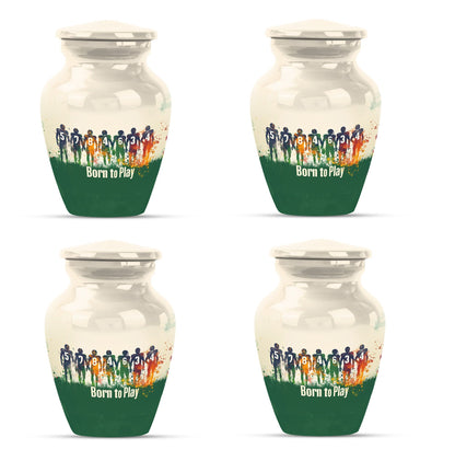 Classic 10-inch football urn for burial ashes.