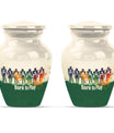 Classic 10-inch football urn for burial ashes.