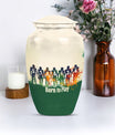Classic 10-inch football urn for burial ashes.