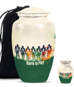 Classic 10-inch football urn for burial ashes.