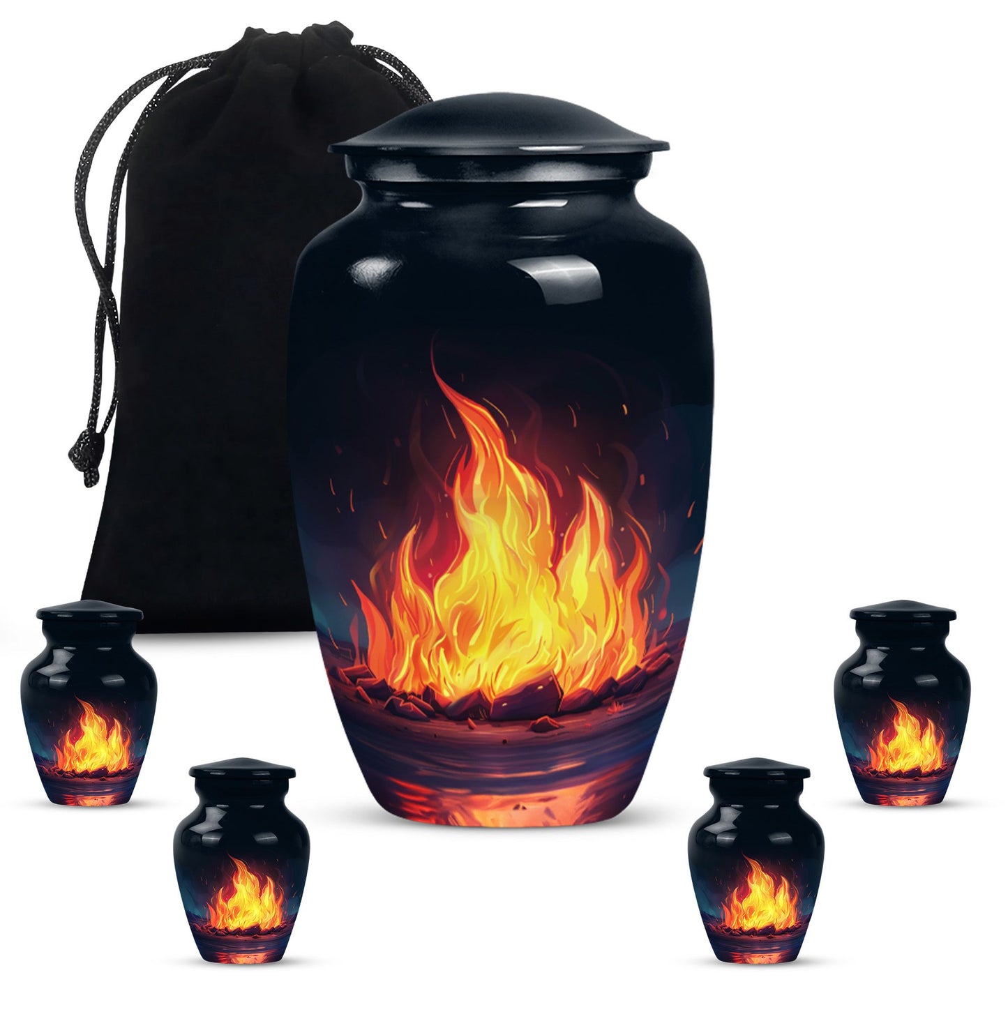 10-inch bornfire urn.