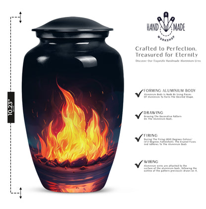 10-inch bornfire urn.