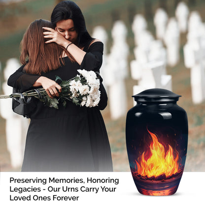 10-inch bornfire urn.