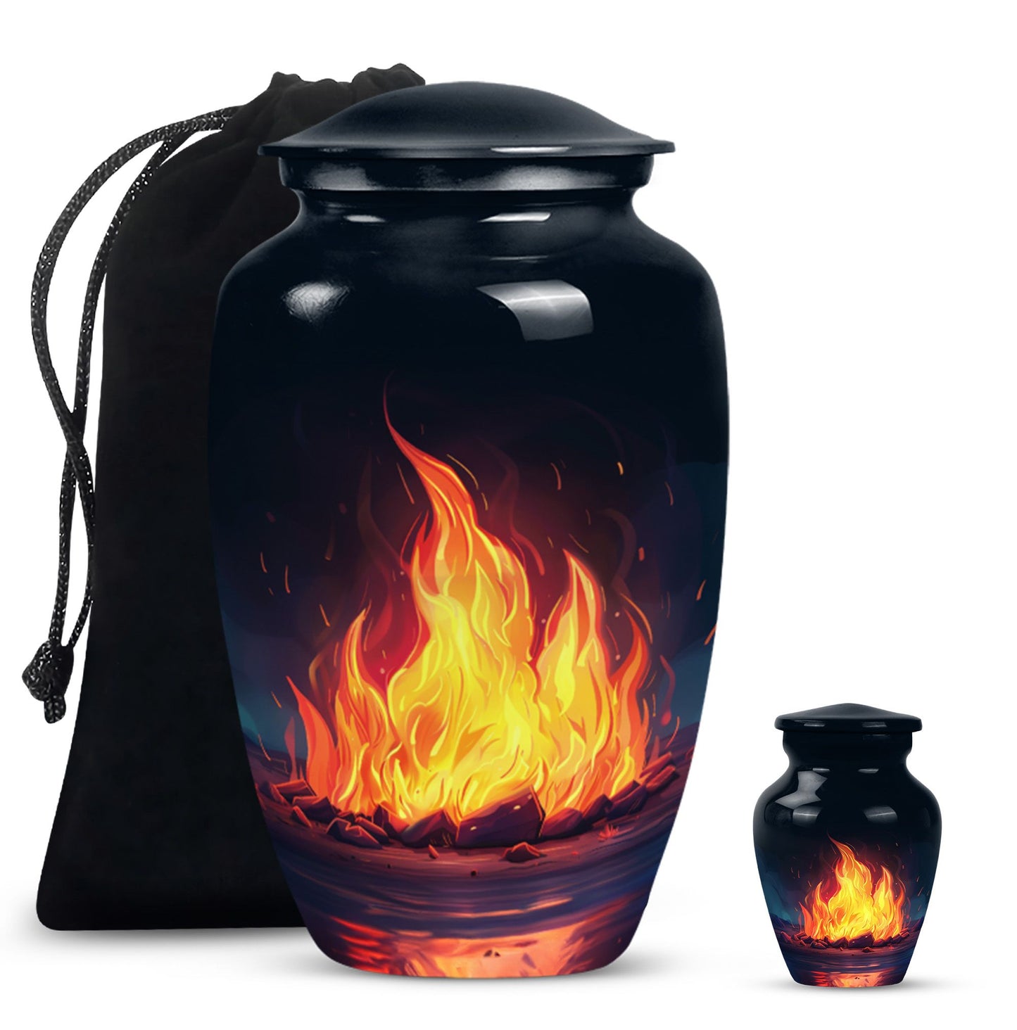 10-inch bornfire urn.