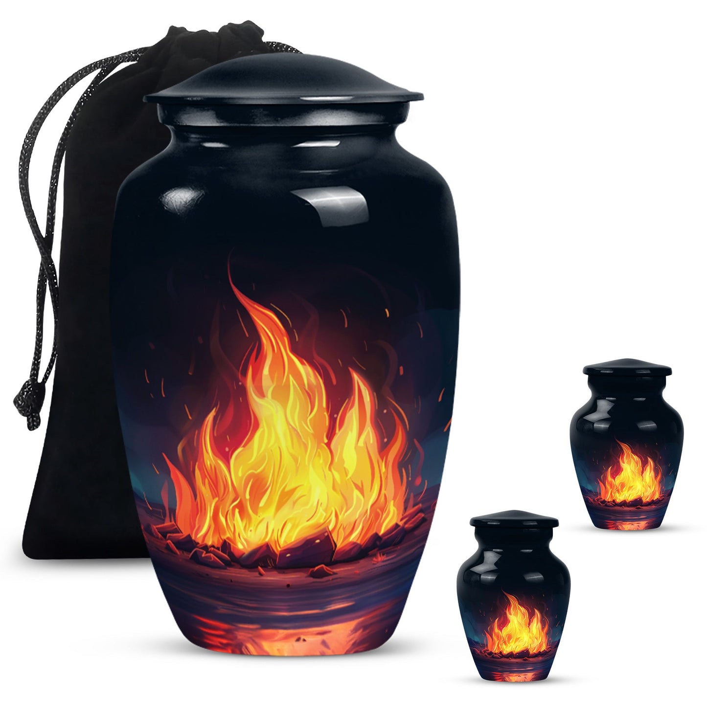 10-inch bornfire urn.