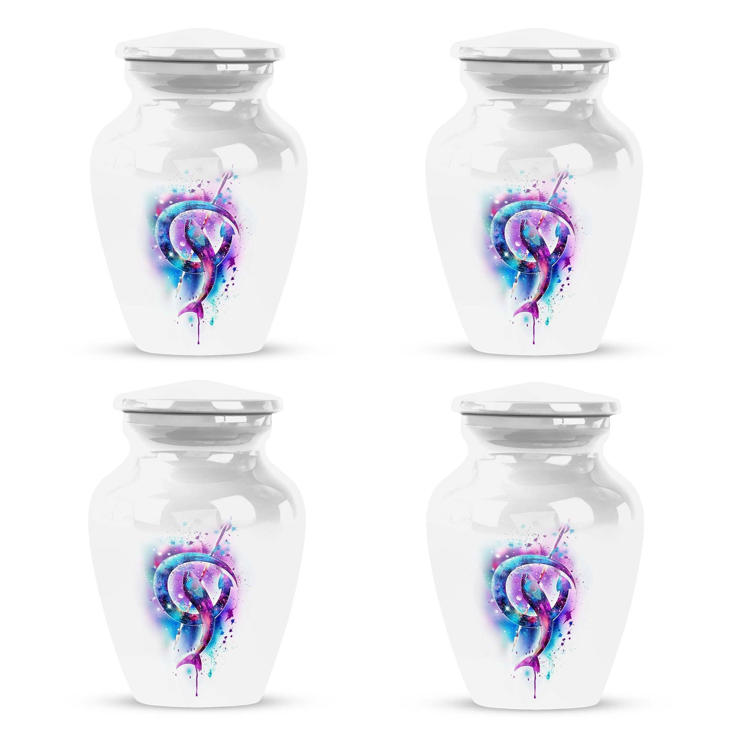 Classic 10-inch fish urn crafted from aluminium