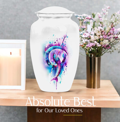 Classic 10-inch fish urn crafted from aluminium