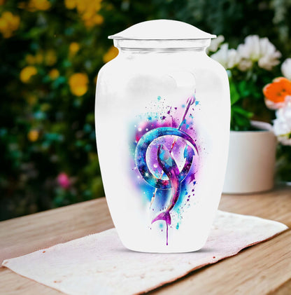 Classic 10-inch fish urn crafted from aluminium