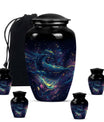 Classic 10-inch abstract fish urn, 