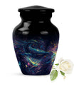 Classic 10-inch abstract fish urn, 