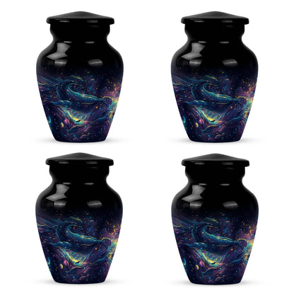 Classic 10-inch abstract fish urn, 