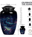 Classic 10-inch abstract fish urn, 
