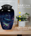 Classic 10-inch abstract fish urn, 
