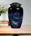 Classic 10-inch abstract fish urn, 
