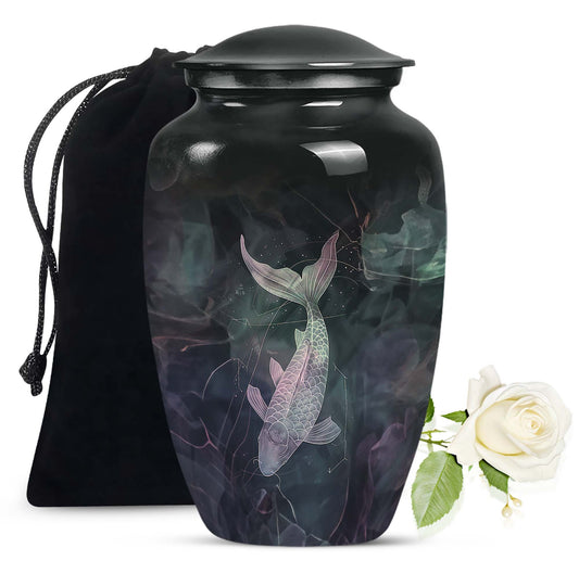 fish urn, personalized cremation urn