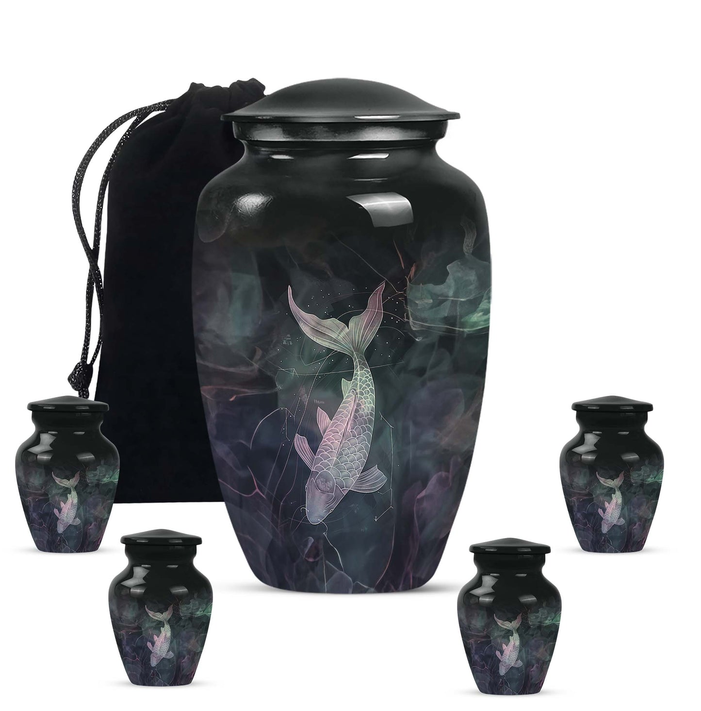 fish urn, personalized cremation urn