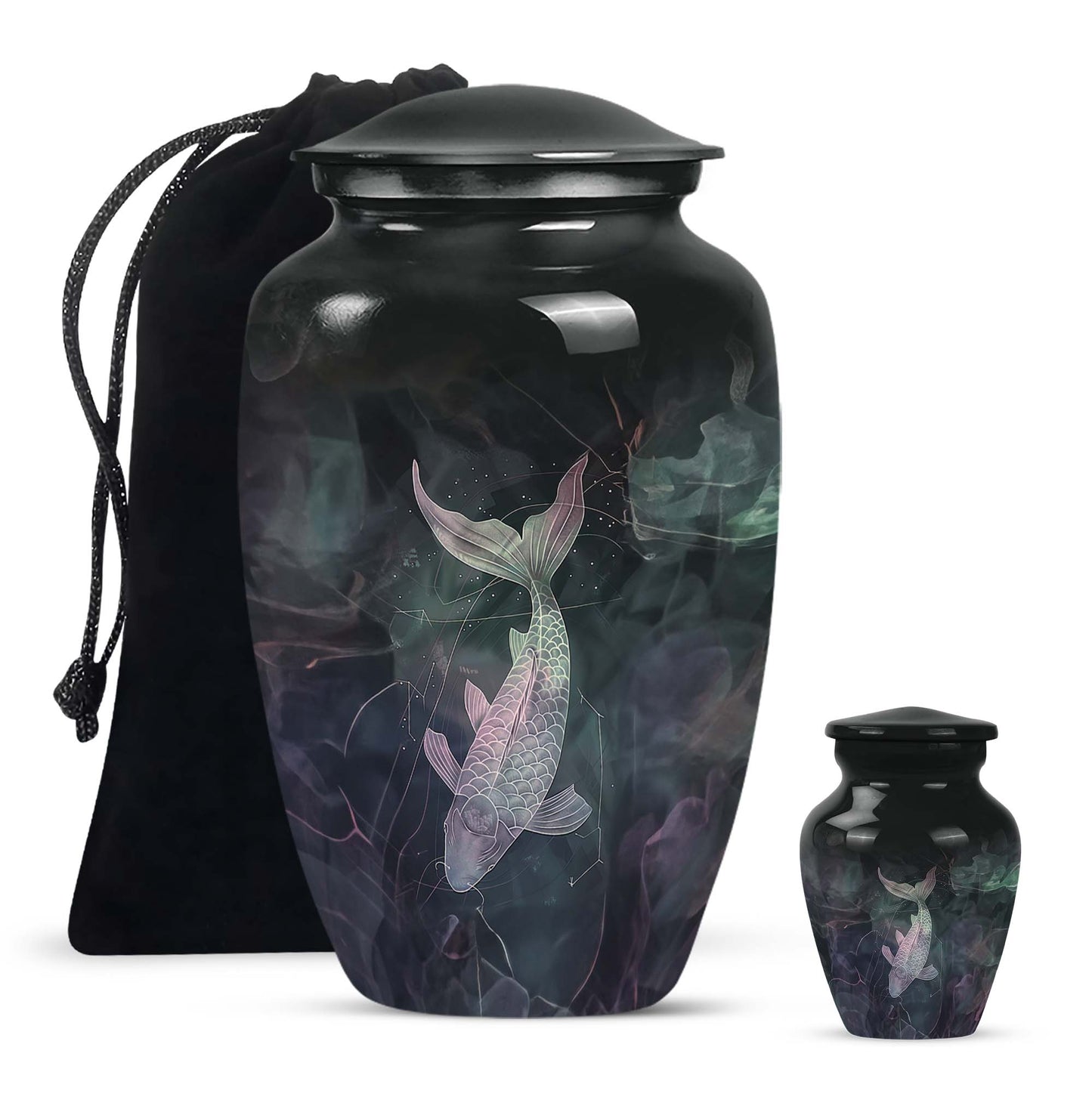 fish urn, personalized cremation urn