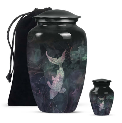 fish urn, personalized cremation urn