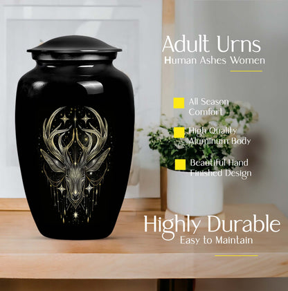 10 inch Classic Aluminium moose walking Urn.