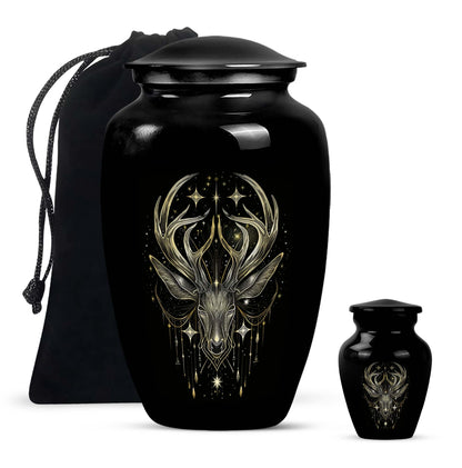 10 inch Classic Aluminium moose walking Urn.