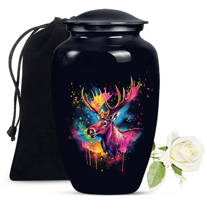 Personalized Deer Cremation Urn for Human Ashes - 10-inch, 200 cu in - Yatskia