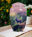 Classic 10-inch abstract moose walking urn.