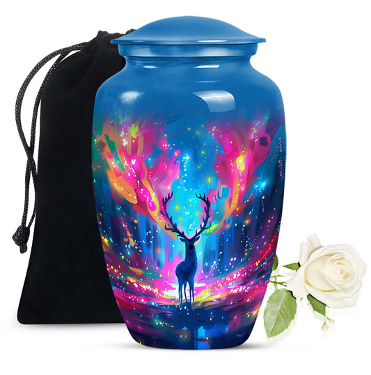 10-inch classic urn, abstract moose design,
