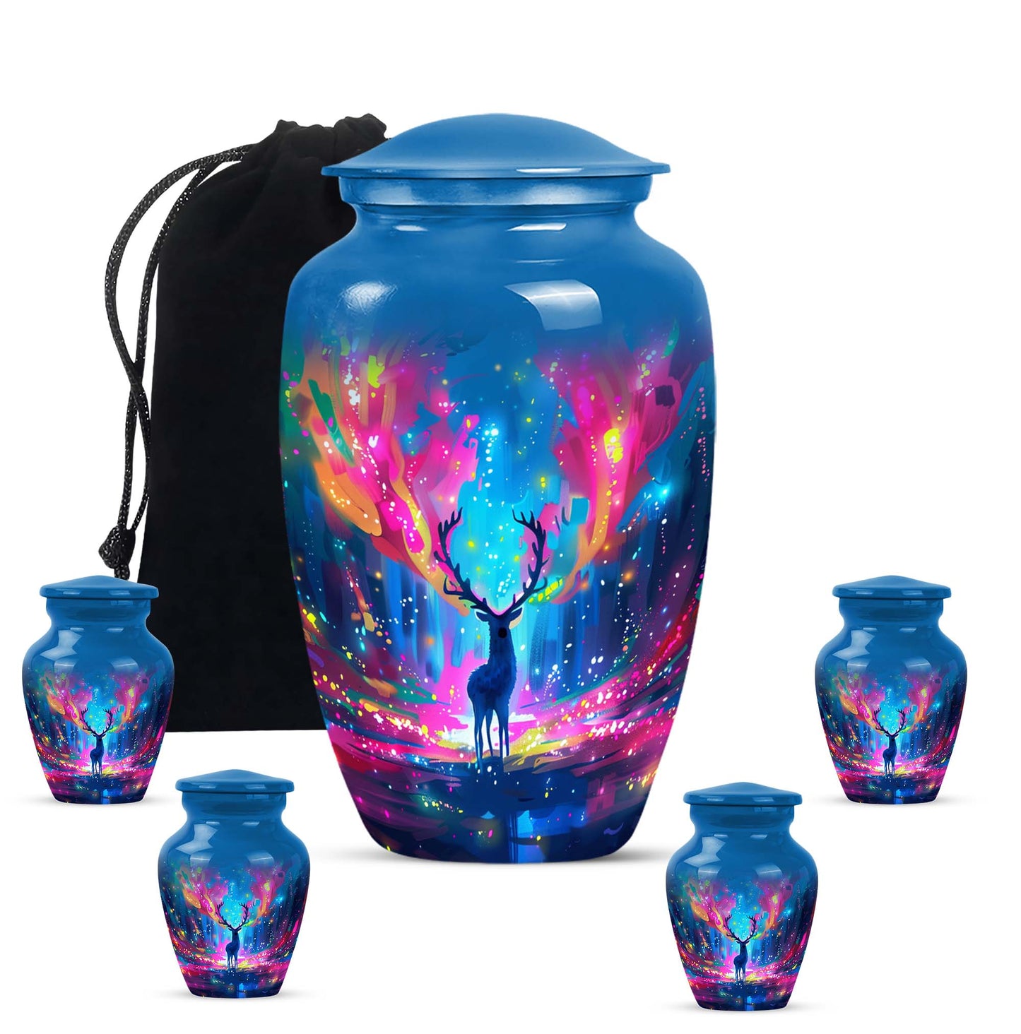 10-inch classic urn, abstract moose design,