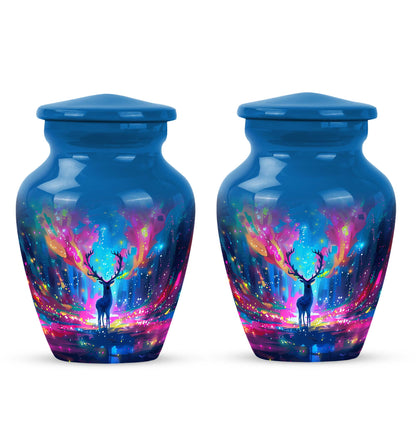 10-inch classic urn, abstract moose design,