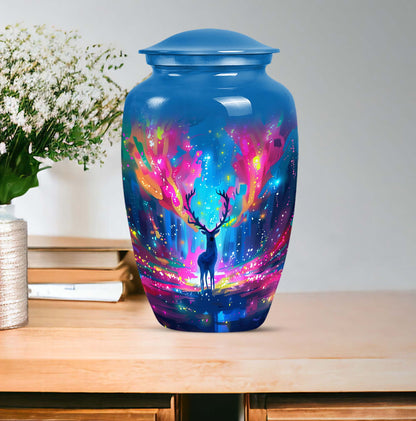 10-inch classic urn, abstract moose design,