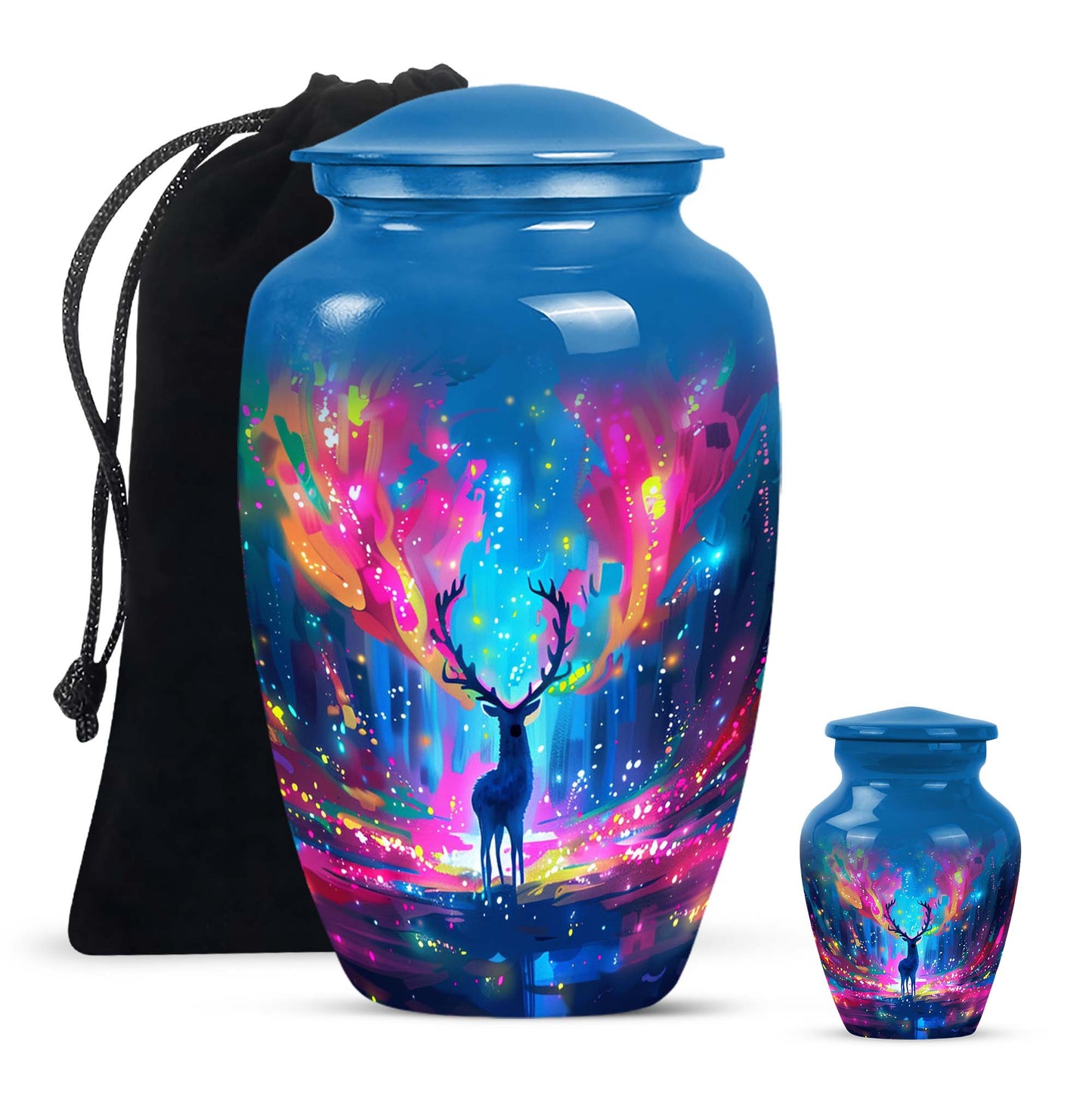 10-inch classic urn, abstract moose design,
