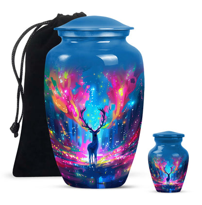 10-inch classic urn, abstract moose design,