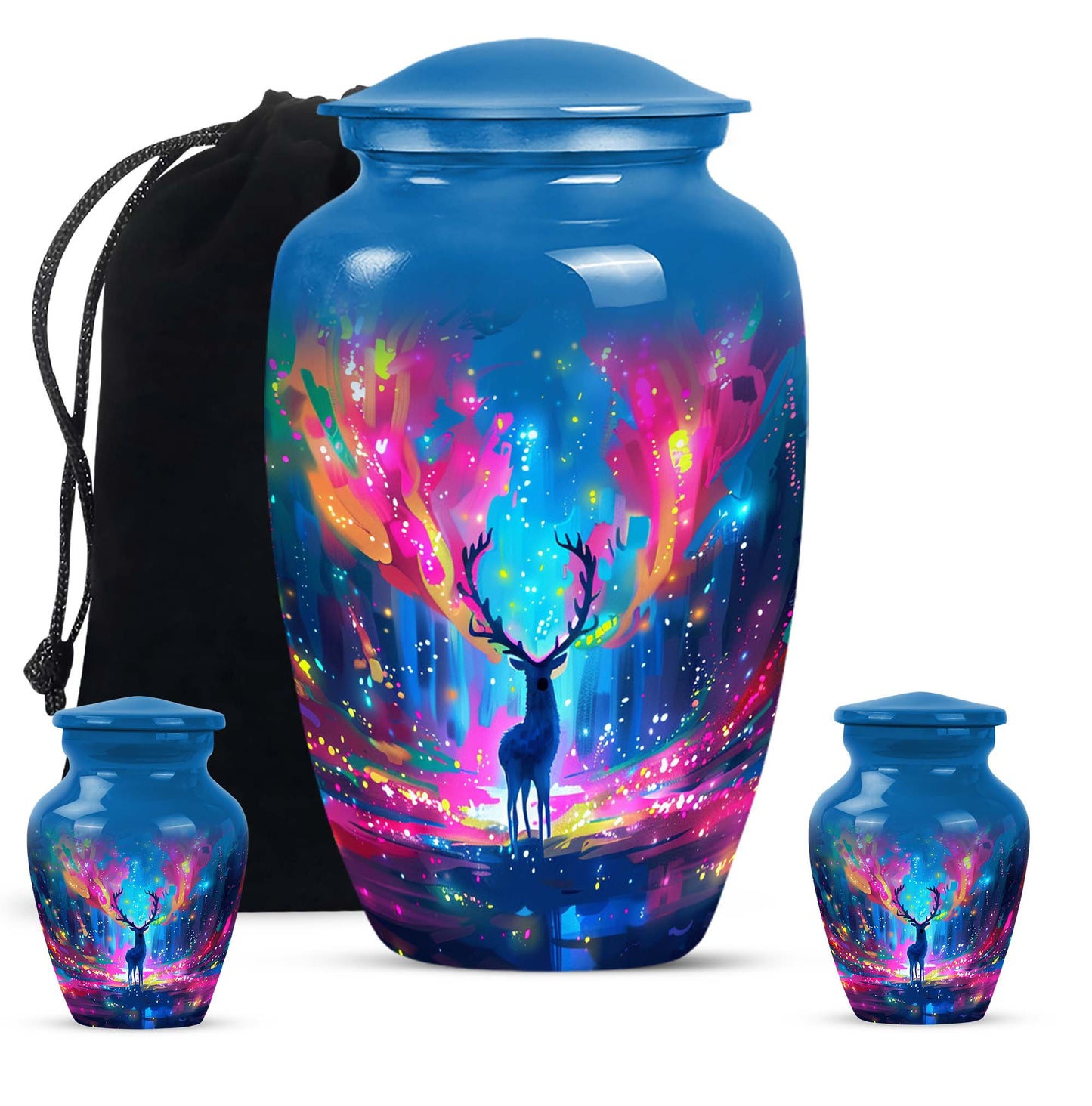 10-inch classic urn, abstract moose design,