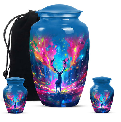 10-inch classic urn, abstract moose design,