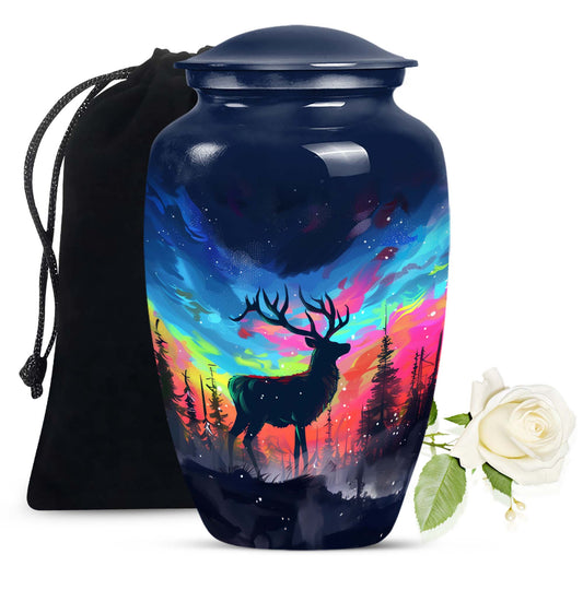 moose walking design urn for adult ashes