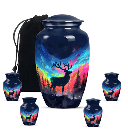 moose walking design urn for adult ashes