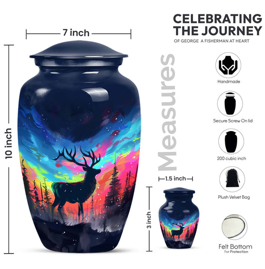 moose walking design urn for adult ashes