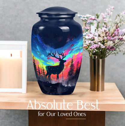 moose walking design urn for adult ashes