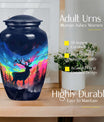 moose walking design urn for adult ashes