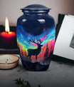 moose walking design urn for adult ashes