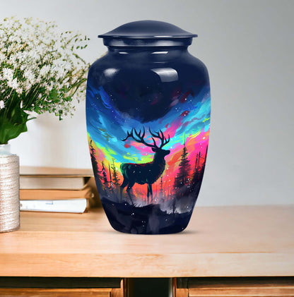 moose walking design urn for adult ashes