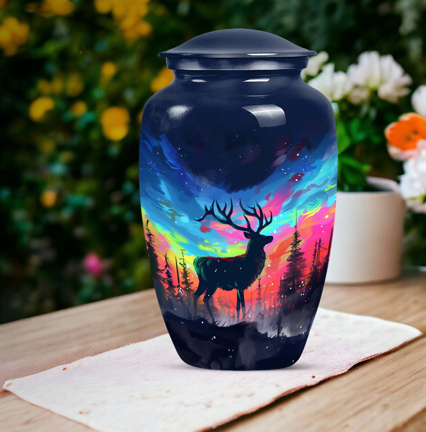moose walking design urn for adult ashes