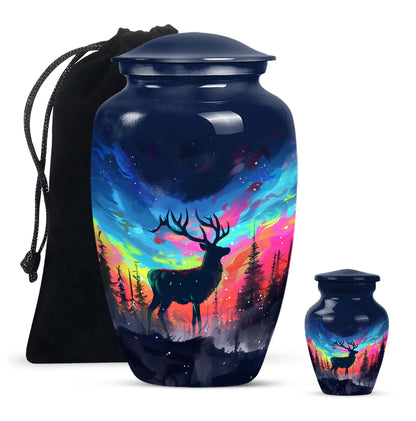 moose walking design urn for adult ashes