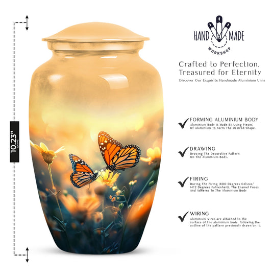 10-inch butterfly urn