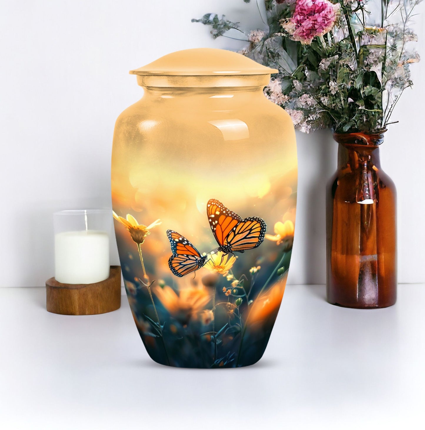 10-inch butterfly urn