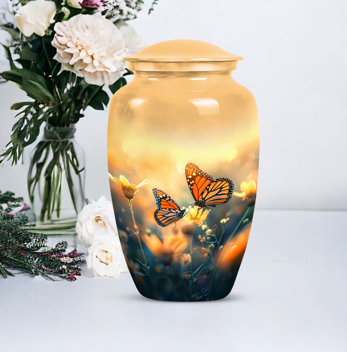 10-inch butterfly urn