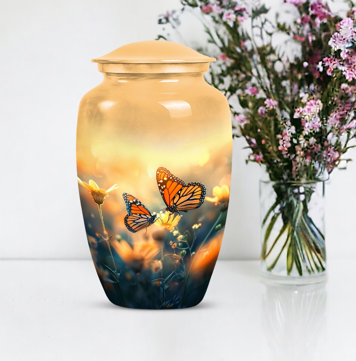 10-inch butterfly urn
