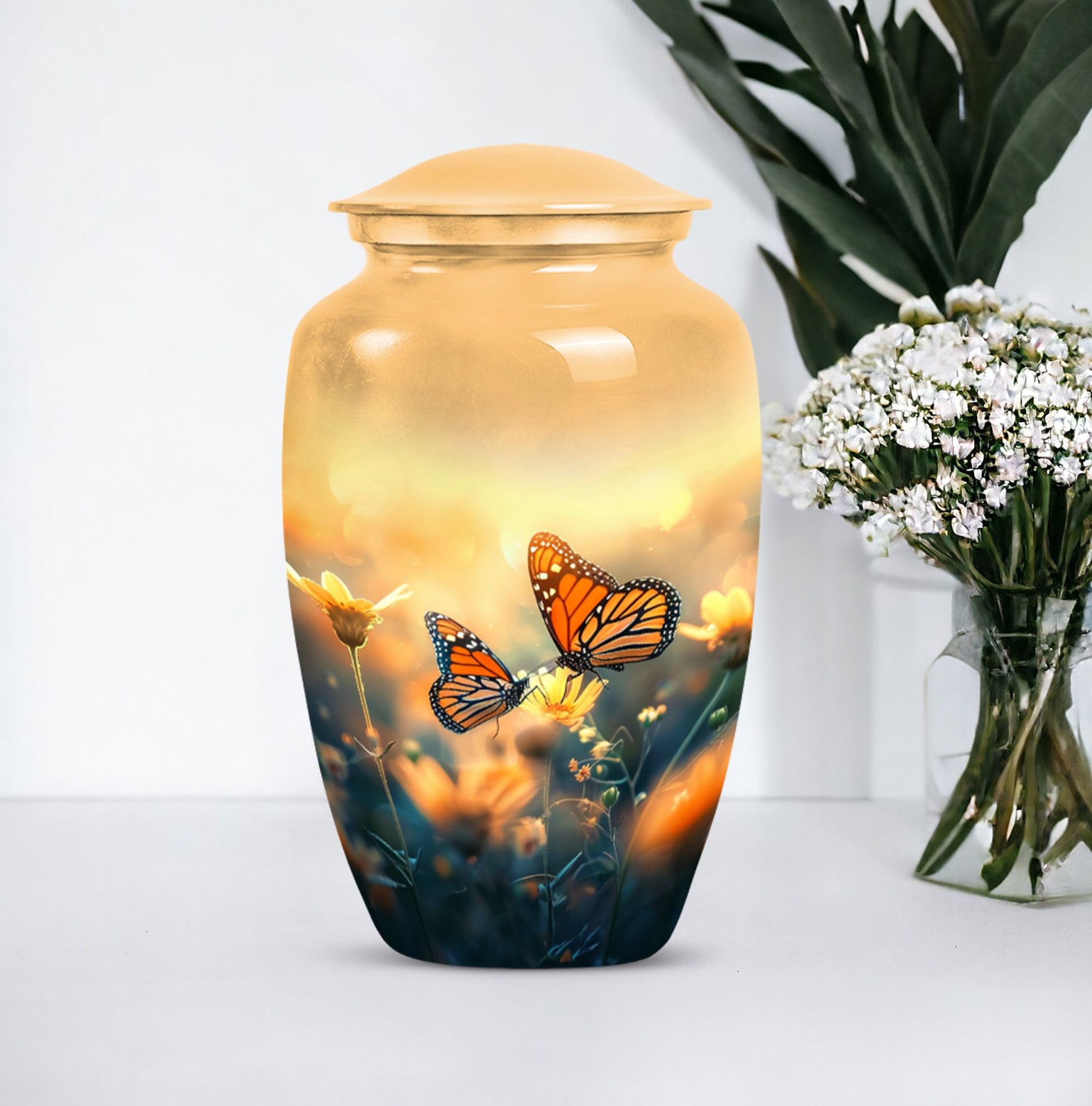 10-inch butterfly urn
