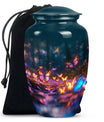 classic butterfly urn for adult ashes, personalizable.