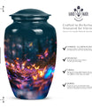 classic butterfly urn for adult ashes, personalizable.